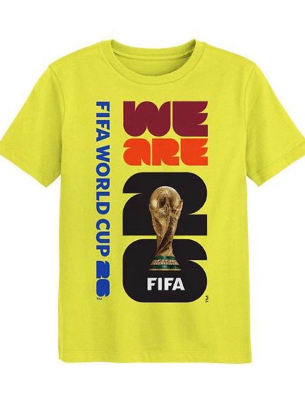 World Cup Unisex Kid's Yellow Graphic Tee - 'We Are’ Fifa Collectible NWT